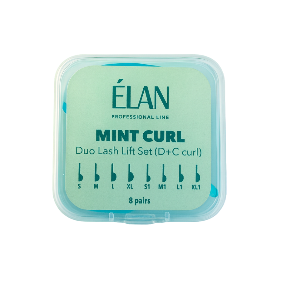 Комплект силиконовых валиков для ламинирования MINT CURL с изгибами D и C