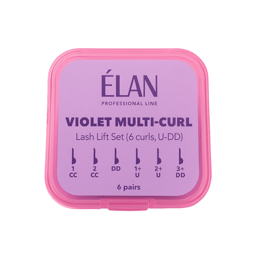 Комплект силиконовых валиков для ламинирования VIOLET MULTI-CURL с изгибами U-DD