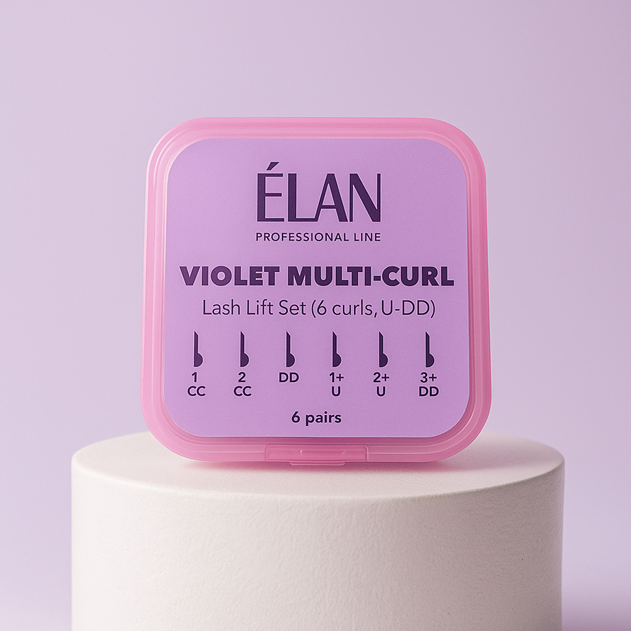 Комплект силиконовых валиков для ламинирования VIOLET MULTI-CURL с изгибами U-DD