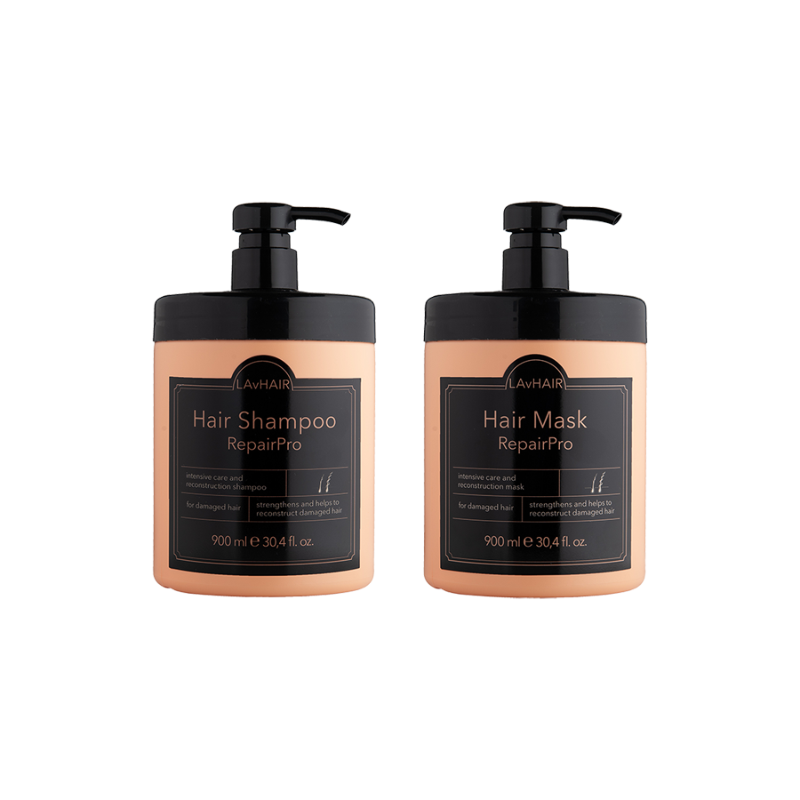 LAvHAIR RepairPro: набор для интенсивного ухода и реконструкции поврежденных волос (900мл+900мл)